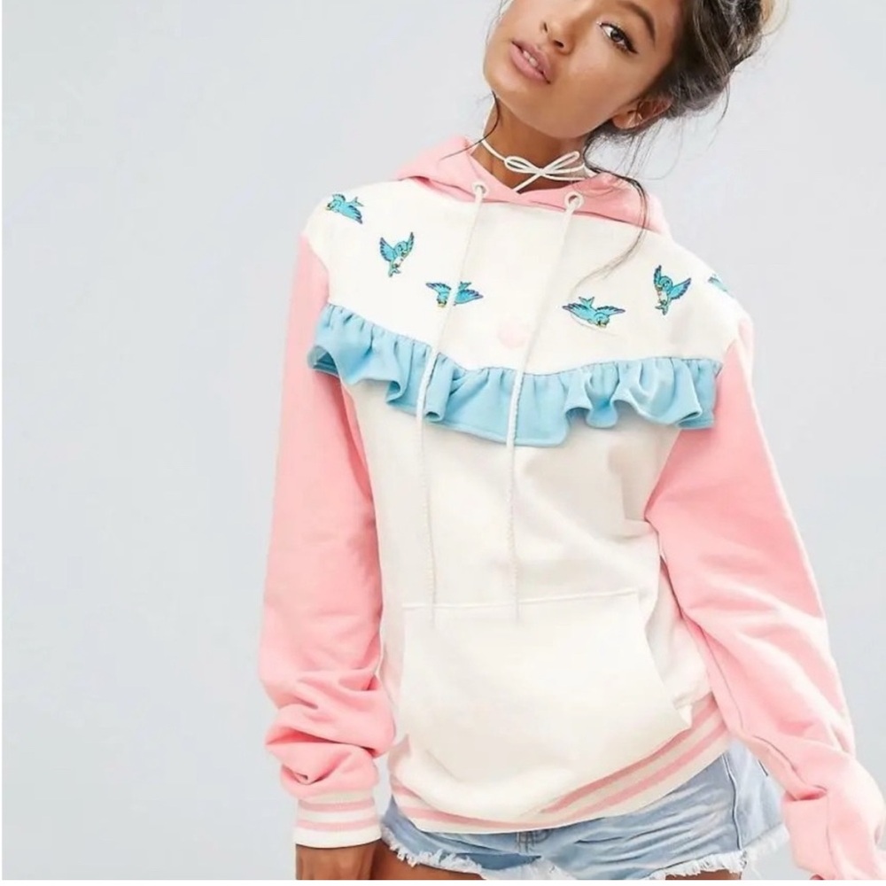 Lazy Oaf x Disney Cinderella Embroidered Sweatshirt with Castle on the Back